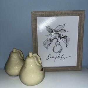 Simplify Framed Art with Pear Figurines